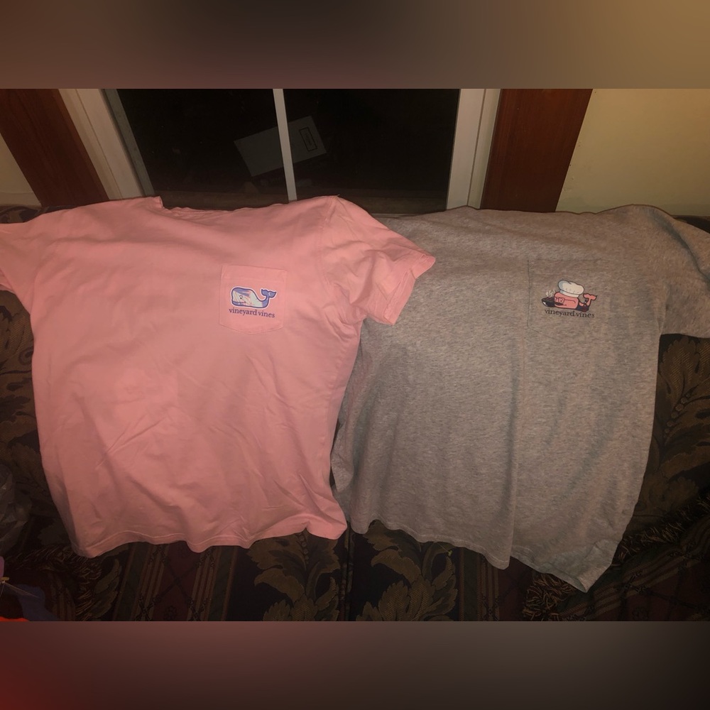 Two Small Vineyard Vine shirts. Will also seek separately.